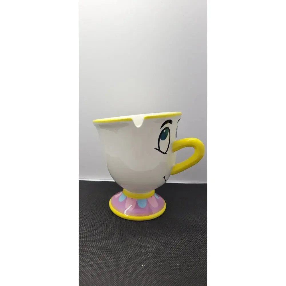 Disney Beauty and the Beast Chip Mug 18 Oz Silver Buffalo 3D Ceramic Tea Cup